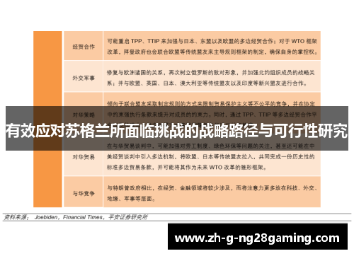 有效应对苏格兰所面临挑战的战略路径与可行性研究